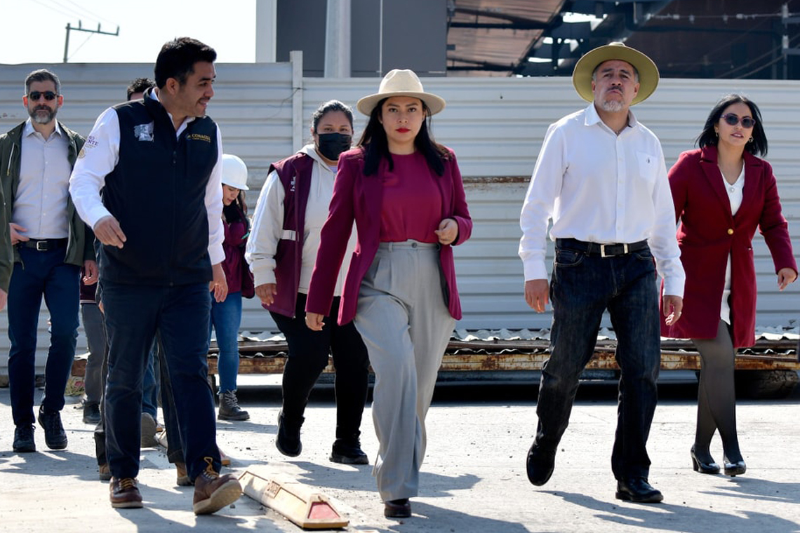 Boletín 013.- Abigail Sánchez supervisa obras con CONAGUA