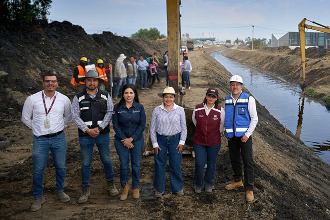 Boletín 047.- Abigail Sánchez supervisa Programa Anual de Prevención de Inundaciones con CONAGUA