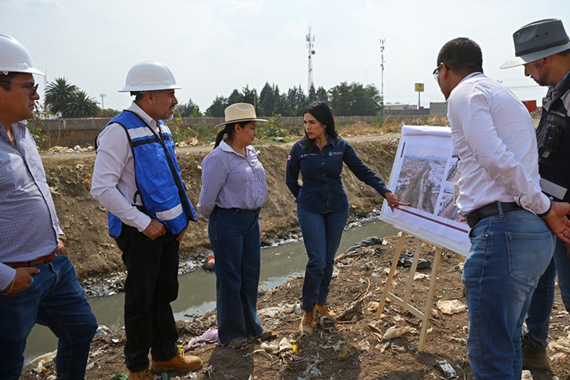 Boletín 047.- Abigail Sánchez supervisa Programa Anual de Prevención de Inundaciones con CONAGUA