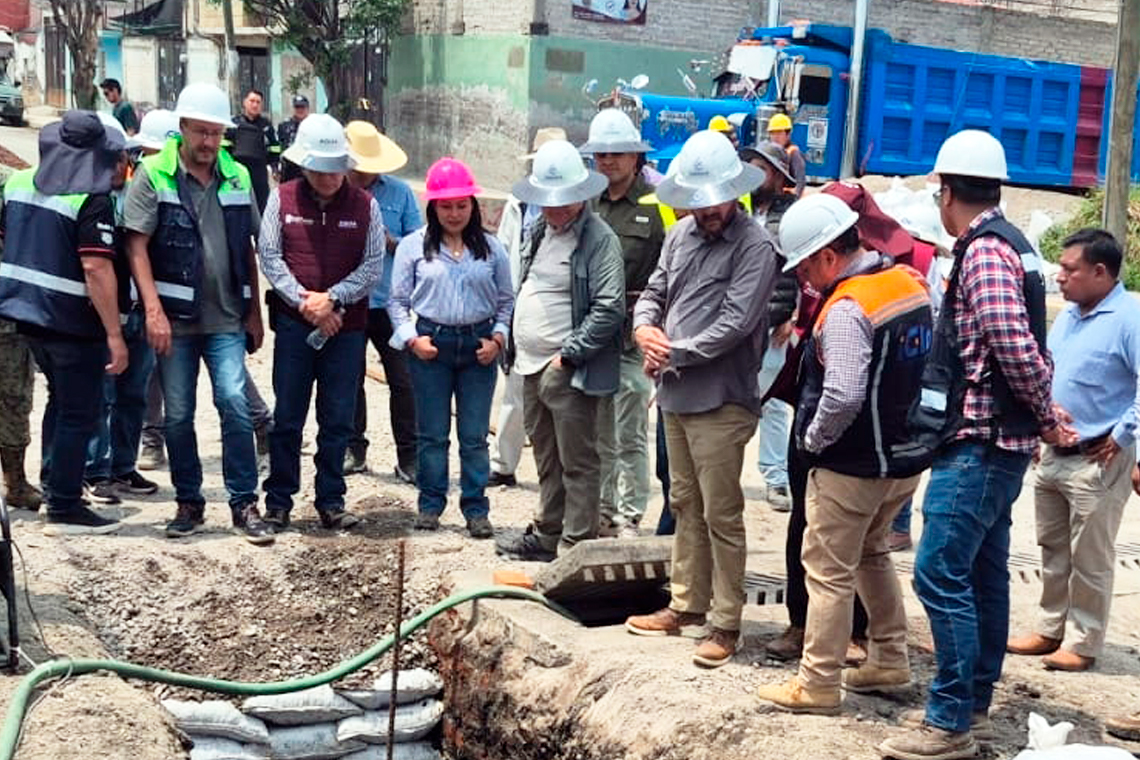 Boletín 062.- Abigail Sánchez supervisa Colector Tejones